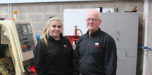 Picture of our student Rebecca with her boss Paul
