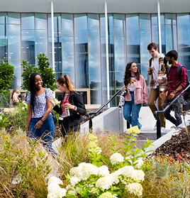 Picture of students at the UCLan campus