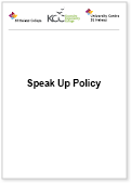 Thumbnail with the text saying Speak Up Policy