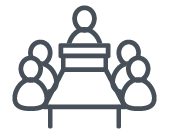 Icon showing people in a meeting