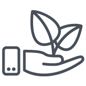 Icon showing plants growing