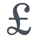 Icon showing a pound symbol