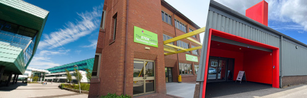 Picture of our Town Centre Campus, STEM Centre Campus and Langtree Campus