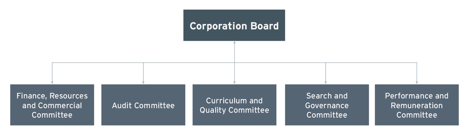 Organisation structural chart of our Corporation Board. The details are listed below in order.