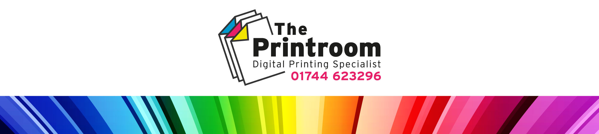 Picture with the Print Room logo and the contact number of 01744 623296