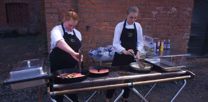 Picture of our students cooking.