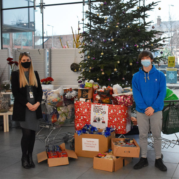 Picture of the fantastic donations from our Staff and Students