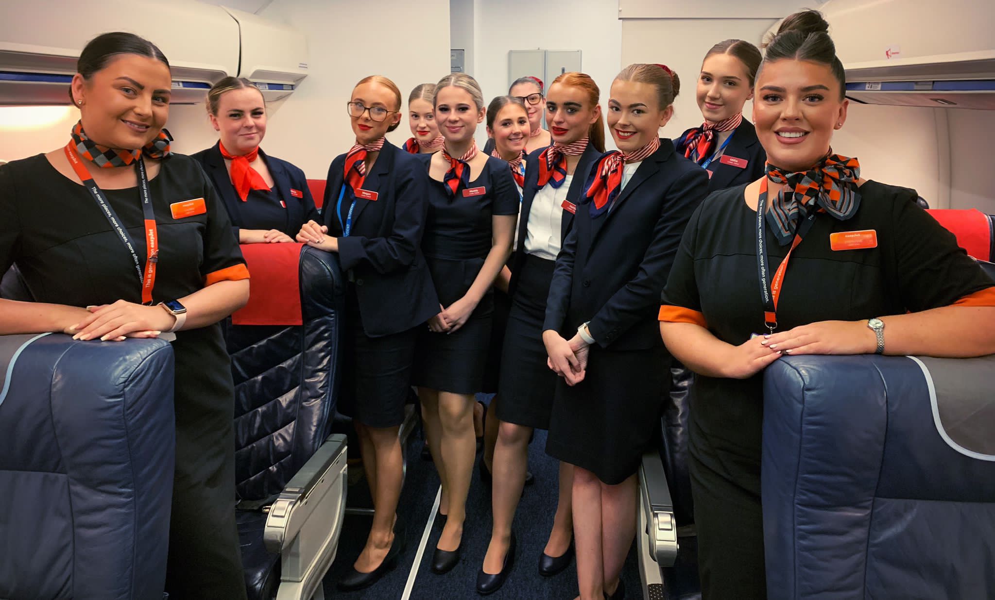 Picture of our students, Lauren and Stephanie from EasyJet