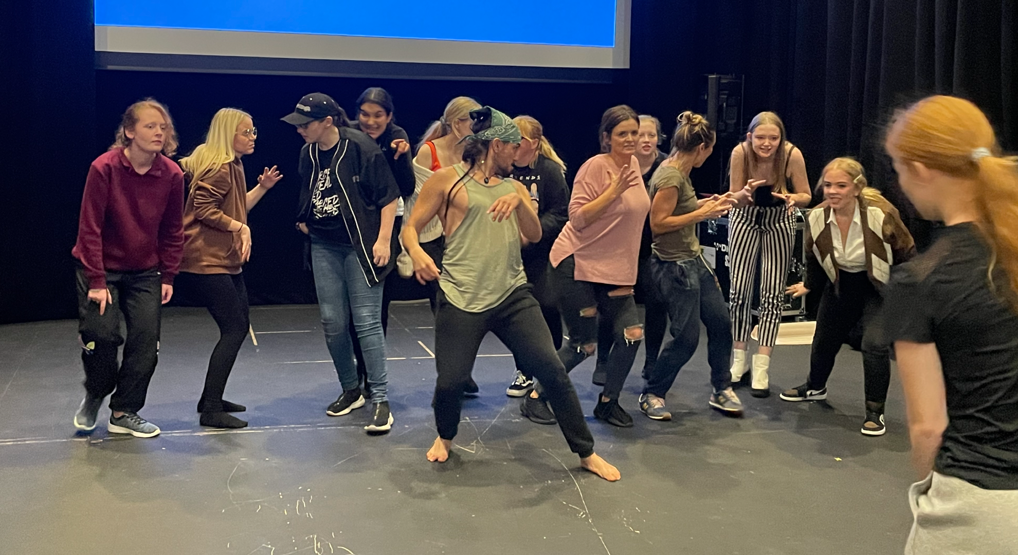 Theatre and Performance students take part in Tmesis Theatre workshop at Shakespeare North Playhouse.