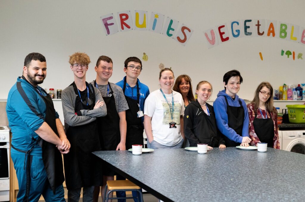 Group of inclusive learning students smiling