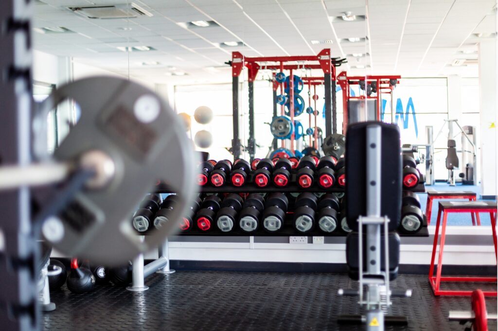 Picture of the weights section of our gym