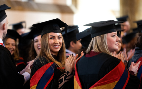 Picture of one of our students at our last graduation ceremony