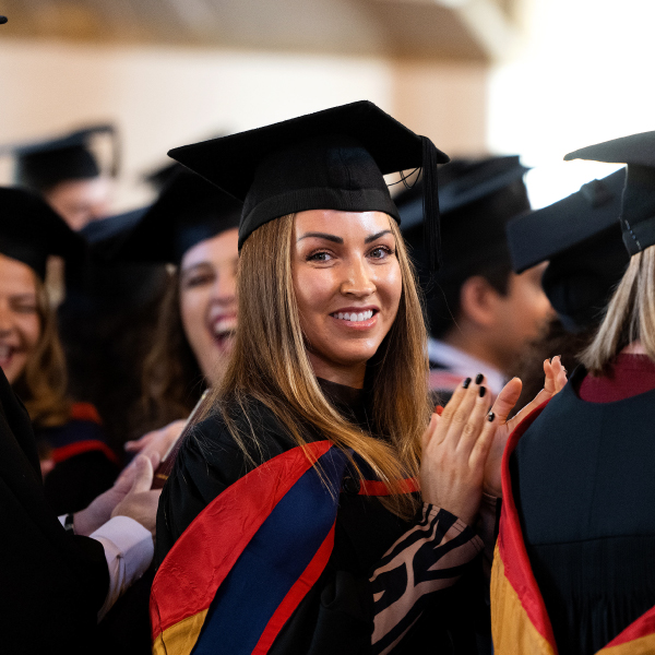 Picture of one of our students at our last graduation ceremony