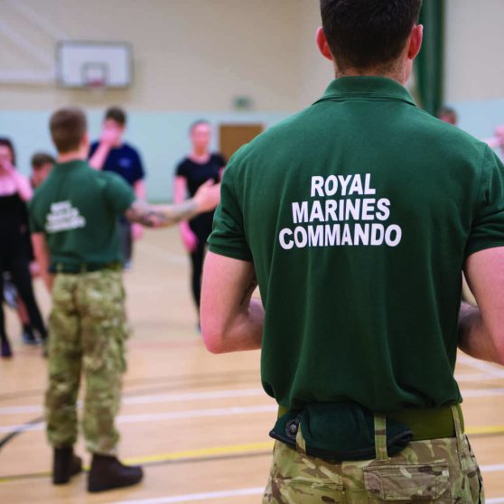 royal marines in college hall